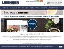 Tablet Screenshot of liebherr-electromenager.fr